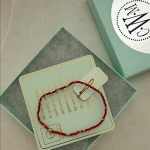 Elegant Red and Gold E NEWTON Bracelet